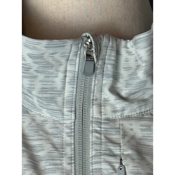 Athleta Jacket Women Medium Gray White Run With‎ It Printed Athletic Athleisure - Picture 7 of 15